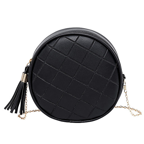 

Women's Tassel PU Crossbody Bag Solid Color Black / Red / Beige