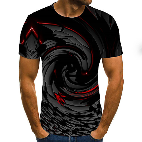 

Men's Graphic Print T-shirt Street chic Punk & Gothic Daily Going out Round Neck Black / Summer / Short Sleeve