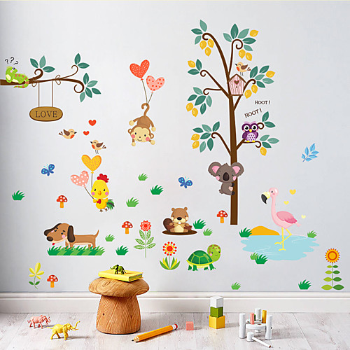 

ZY176 New Owl Monkey Digital Children's Room Kindergarten Decoration Removable Sticker 25702CM