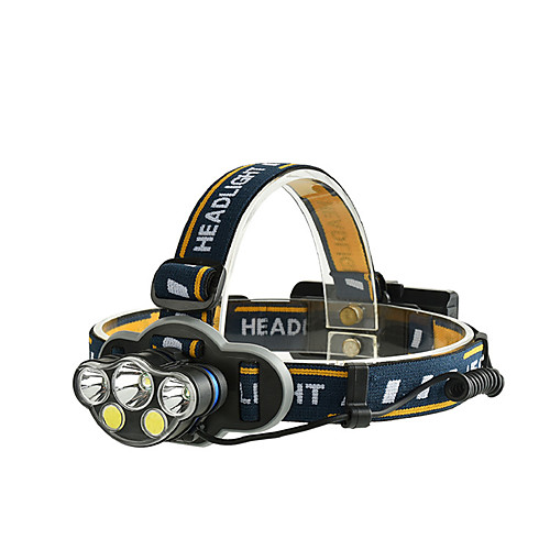 

Headlamps LED 5 Emitters Portable Adjustable Wearproof Durable Camping / Hiking / Caving Everyday Use Cycling / Bike Black