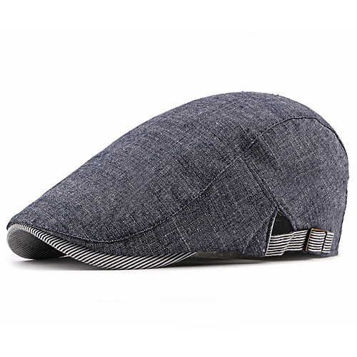

Men's Basic Polyester Beret Hat-Solid Colored Fall Black Navy Blue Beige