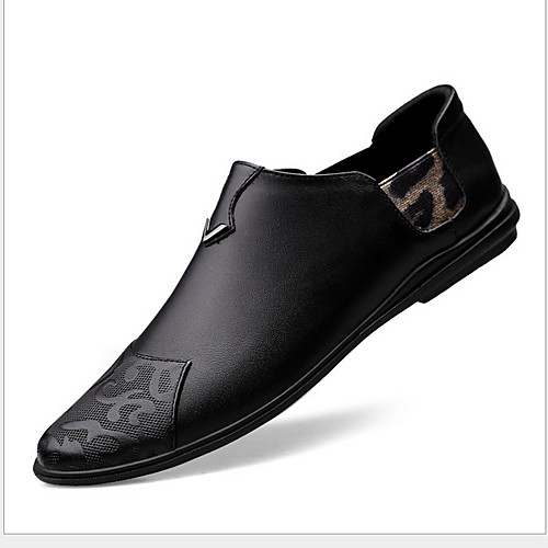 

Men's Comfort Shoes PU Winter Loafers & Slip-Ons Black / Brown / White