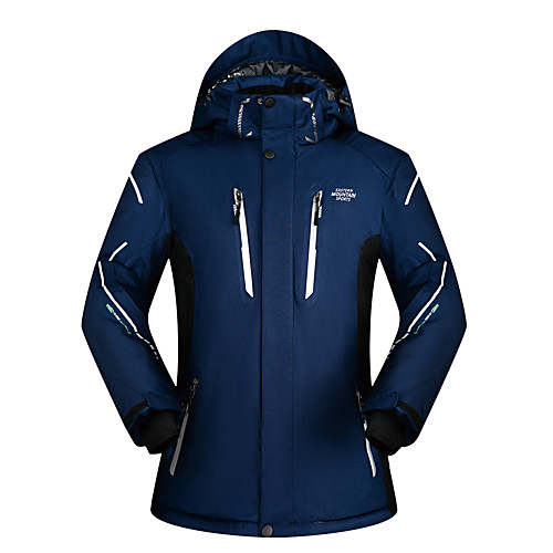 

MUTUSNOW Men's Ski Jacket Skiing Snowboarding Winter Sports Waterproof Windproof Warm Polyester Jacket Ski Wear / Solid Colored