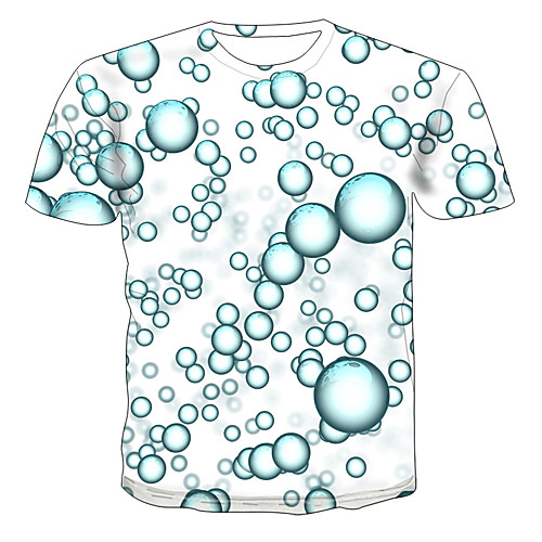 

Men's 3D T-shirt Daily Round Neck White / Short Sleeve