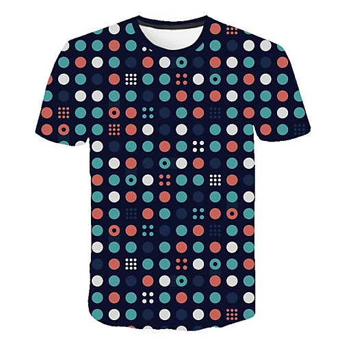 

Men's 3D Print T-shirt Daily Round Neck Blue / Short Sleeve
