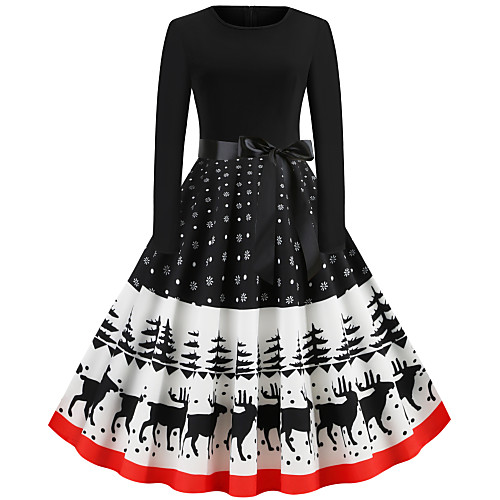 

Audrey Hepburn Dress Women's Adults' Christmas Christmas Christmas Polyester Dress