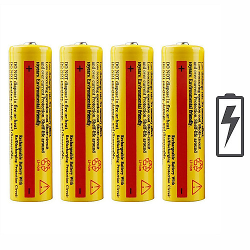 

Li-ion 18650 Battery 5000 mAh 4pcs Rechargeable Emergency for Working LED Flashlight Bike Light Camping / Hiking Hunting Fishing