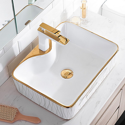 

Bathroom Sink Contemporary - Glass Rectangular Vessel Sink