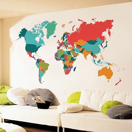 

Maps Wall Stickers Plane Wall Stickers Decorative Wall Stickers, Poly urethane Home Decoration Wall Decal Wall Decoration 1pc