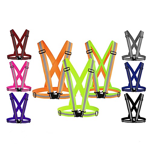 

Reflective Vest Safety Vest Ribbon Bicycle Light Harness for Night Riding Running