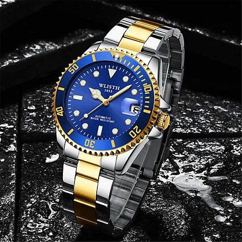 

WLISTH Men's Mechanical Watch Analog Mechanical manual-winding Fashion Calendar / date / day Noctilucent Automatic / Stainless Steel