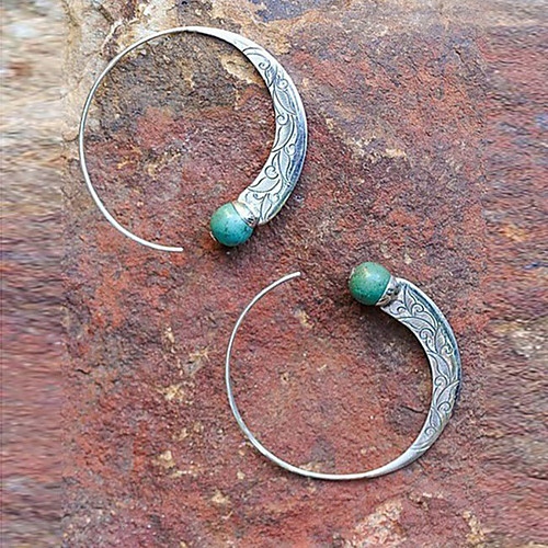 

Women's Earrings Geometrical Precious Earrings Jewelry Green For Daily