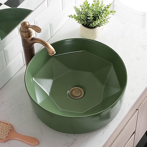 

Bathroom Sink Contemporary - Glass Round Vessel Sink