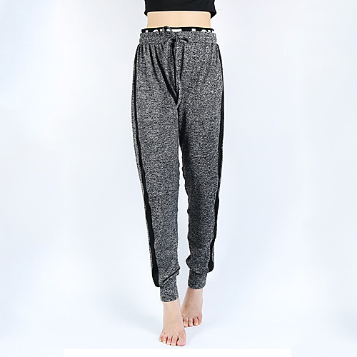 

Women's Sporty Yoga Quick Dry Outdoor Sports Daily Holiday Jogger Pants Striped Full Length Black Gray