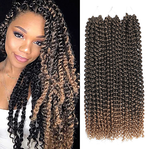 

Braiding Hair Curly Wavy Twist Braids Afro Kinky Braids Curly Braids Synthetic Hair 100% kanekalon hair 3-Pack Hair Braids Natural Color 18 Heat Resistant Synthetic Adorable Halloween Party