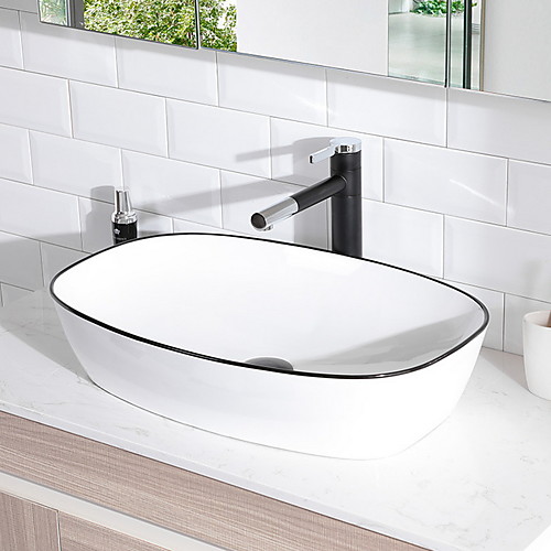 

Bathroom Sink Contemporary - Glass Rectangular Vessel Sink