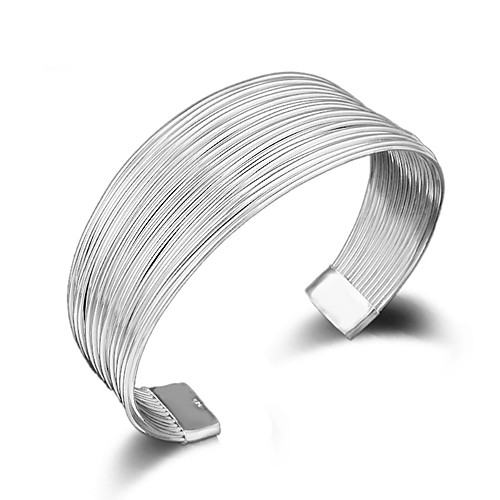 

Wholesale personalized fashion women's party gifts Silver Multi line 925 silver plated adjustable size Bracelet