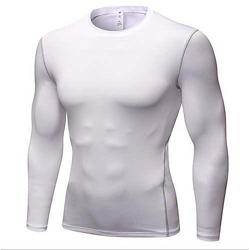 

Men's Long Sleeve Running Shirt Tee Tshirt Sweatshirt Cotton Breathability Gym Workout Casual Exercise & Fitness Running Sportswear Black Grey Activewear Stretchy