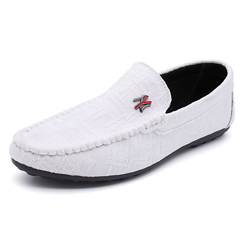

Men's Moccasin PU Fall Loafers & Slip-Ons White / Black / Outdoor