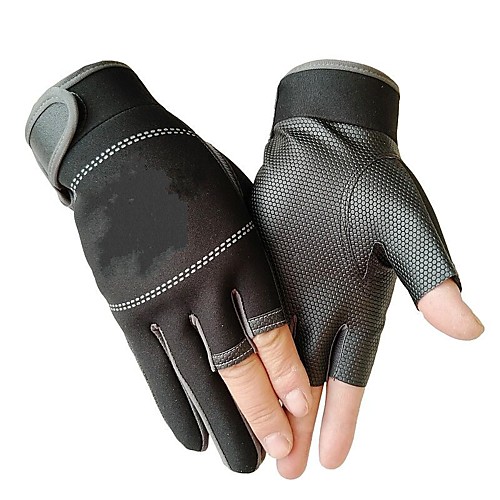 

Fishing Gloves Fingerless Gloves General Fishing Windproof Breathable Warm Neoprene Autumn / Fall Winter Men's Women's