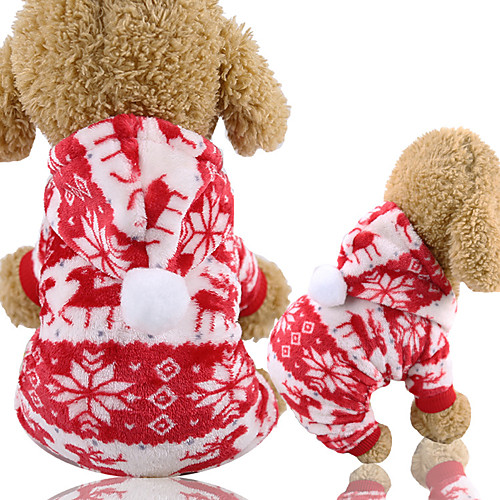 

Dog Cat Hoodie Vest Christmas Christmas Dog Clothes Puppy Clothes Dog Outfits Red Costume for Girl and Boy Dog Polyester Canvas Mixed Material XS S M L XL XXL