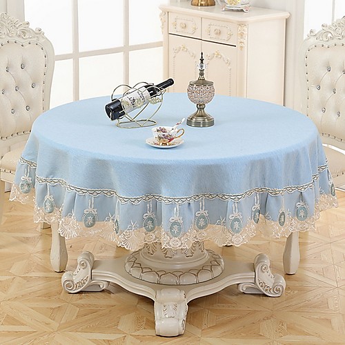 

Casual polyester fibre Round Table Cloth Table Decorations 180180 pcs