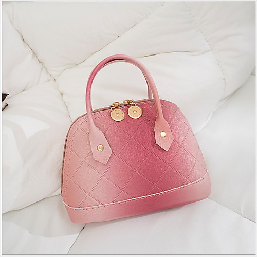 

Women's PU Tote Solid Color Blue / Blushing Pink / Gray / Fall & Winter