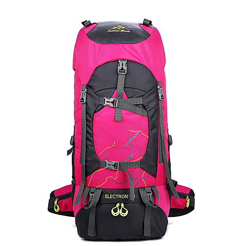 

60 L Hiking Backpack Rucksack Rain Waterproof Wear Resistance High Capacity Outdoor Camping / Hiking Camping Military / Tactical Oxford Black Purple Red