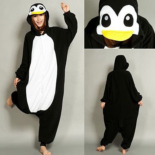 

Kid's Adults' Kigurumi Pajamas Penguin Onesie Pajamas Flannel Toison White Cosplay For Men and Women Animal Sleepwear Cartoon Festival / Holiday Costumes / Leotard / Onesie / Leotard / Onesie