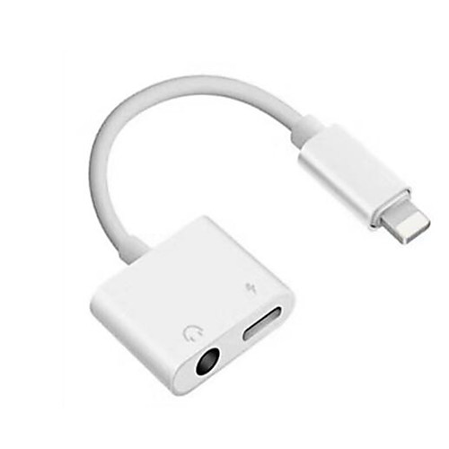 

2 in 1 Lightning to 3.5mm Headphone Jack Adapter, Earphone Audio Charger Splitter Adapter, Compatible for iPhone11/11Pro/iPhone X/Xs/Xs max/8/8 Plus/7/7 Plus Splitter Headphone Adapter for iPhone