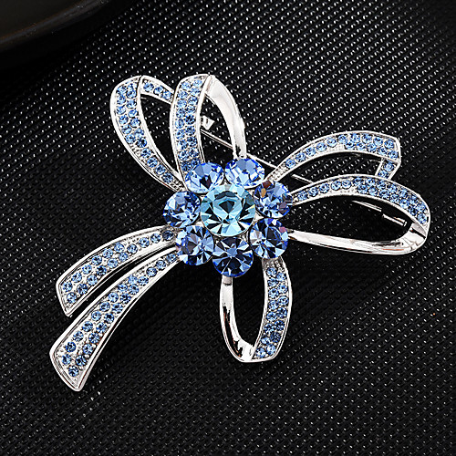 

Women's AAA Cubic Zirconia Brooches Korean Brooch Jewelry Light Blue For Party Festival