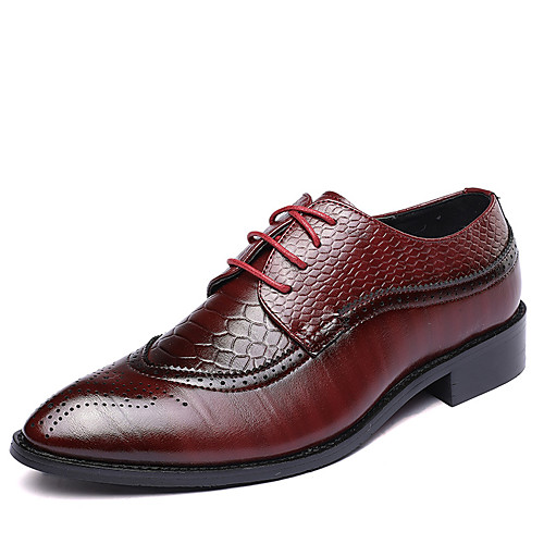 

Men's Formal Shoes Leather Spring & Summer / Fall & Winter Business / Casual Oxfords Breathable Black / Brown / Yellow