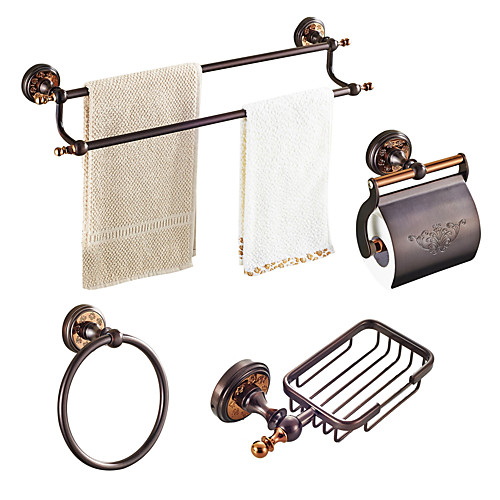 

Bathroom Accessory Set Multifunction Modern Brass 3pcs - Bathroom Wall Mounted