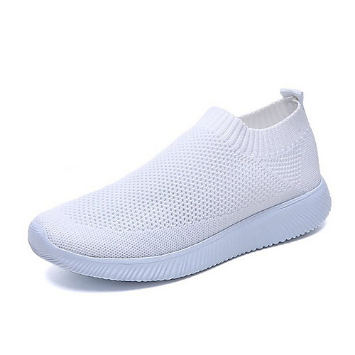 

Women's Sneakers Flat Heel Round Toe Cotton Fall Black / White / Red