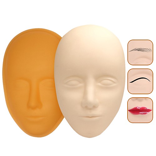 

5D Facial Tattoo Training Head Silicone Practice Permanent Makeup Tattoo Mannequin Makeup Tool