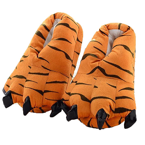 

Adults' Kigurumi Pajamas Slippers Tiger Animal Onesie Pajamas Polyester Cotton Orange Cosplay For Men and Women Animal Sleepwear Cartoon Festival / Holiday Costumes / Shoes