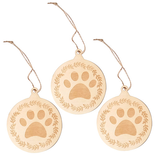 

Ornaments Wooden 3 Pieces Christmas