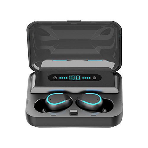 

LITBest F9-5 TWS True Wireless Earbuds 2000mAh Power Bank Bluetooth 5.0 Stereo Sports Fitness Headphones Auto Paring Voice Assistant Touch Control LED Display Phone Holder Case