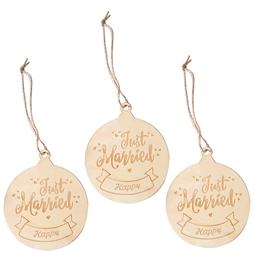 

Ornaments Wooden 3 Pieces Christmas