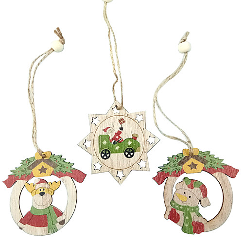 

Ornaments Wood 3 Pieces Christmas