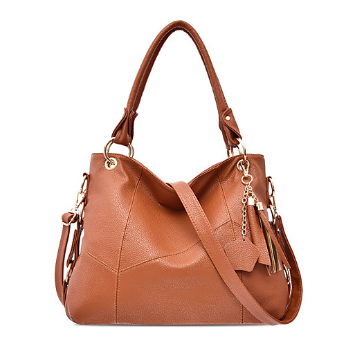 

Women's Bags PU Leather Top Handle Bag Zipper Daily Handbags Black Blue Red Blushing Pink