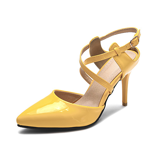 

Women's Heels Stiletto Heel Pointed Toe PU Business / British Summer Black / White / Yellow / Party & Evening