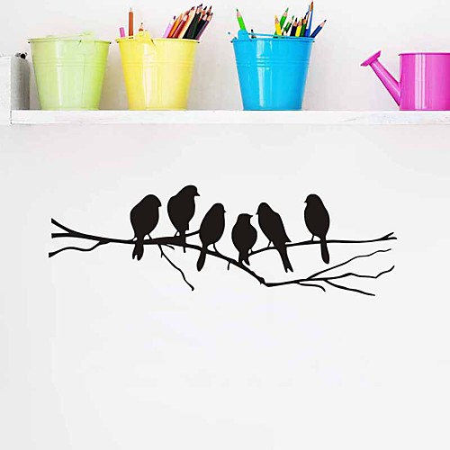 

New Bird Printed Halloween Wall Stickers Room Decoration Decal Removable Black Bird Tree PVC Branch Art Home Mural Decoration 8526cm
