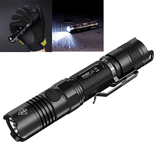 

Nitecore P12GT LED Flashlights / Torch Tactical Waterproof 1000 lm LED CREE XP-L HI V3 1 Emitters 7 Mode Tactical Waterproof Rechargeable Impact Resistant Nonslip grip Dimmable Camping / Hiking