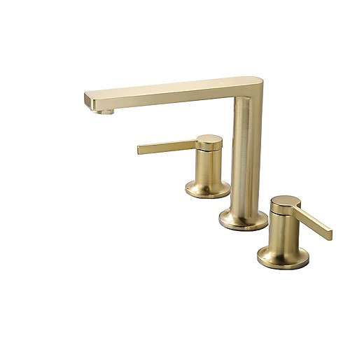 

Bathroom Sink Faucet - Widespread Brushed Gold Other Two Handles Three HolesBath Taps