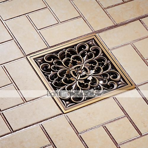 

Faucet accessory - Superior Quality - Antique Copper Floor Drain - Finish - Antique Brass