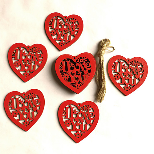 

Ornaments Wooden 10pcs Wedding Party