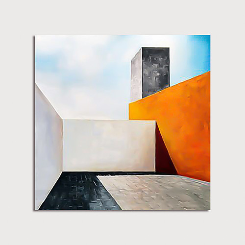 

Oil Painting Hand Painted Square Abstract Modern Stretched Canvas