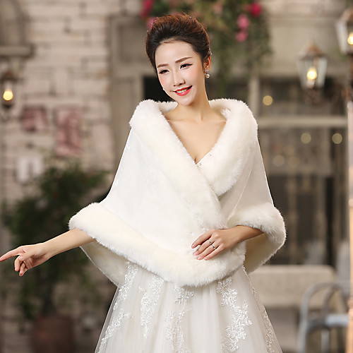 

Sleeveless Capes Faux Fur Wedding / Party / Evening Women's Wrap With Solid