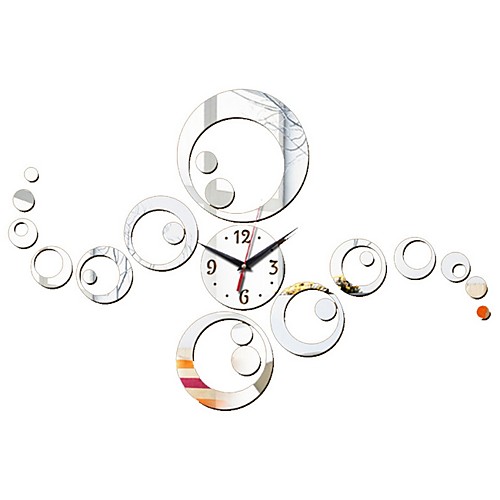 

Modern Contemporary Acrylic Irregular Indoor Battery Decoration Wall Clock Mirror Polished No